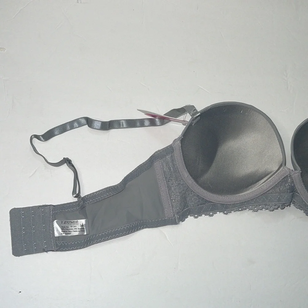 Super Push Up Extreme Padded Maximum Lift Lace Multi-way Strapless Bra.